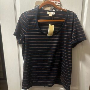 Michael kors blue striped shirt 2x